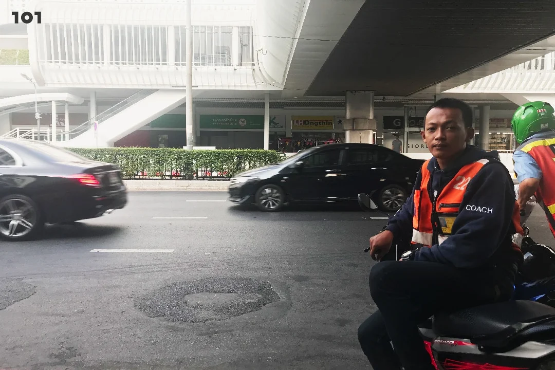 วินมอเตอร์ไซค์ มาบุญครอง PM 2.5
