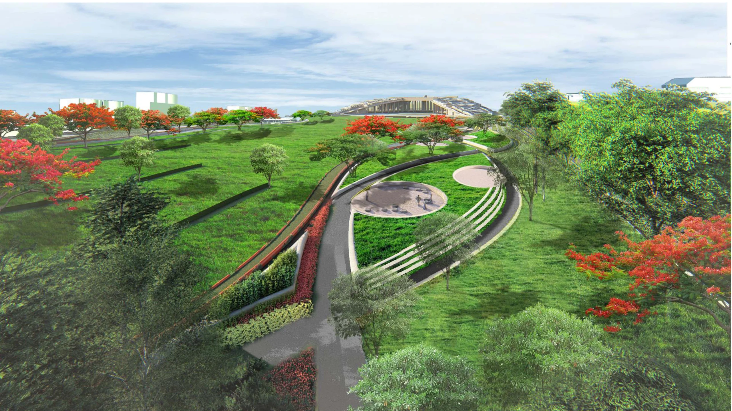 ภาพการออกแบบเบื้องต้นของ 'สวนป๋วย' ณ มหาวิทยาลัยธรรมศาสตร์ ศูนย์รังสิต