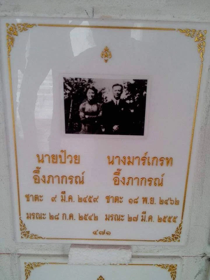 ช่องบรรจุอัฐิที่ระเบียงคดวัดปทุมคงคา ตลาดน้อย เยาวราช