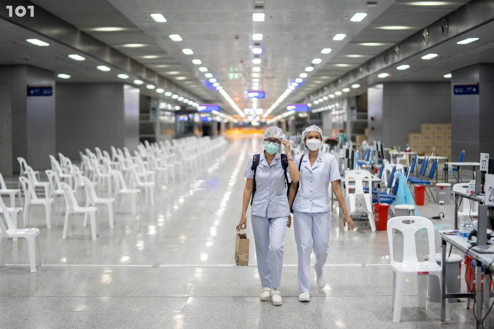 ฉีดวัคซีนโควิดให้ประชาชนวันแรกที่สถานีกลางบางซื่อ