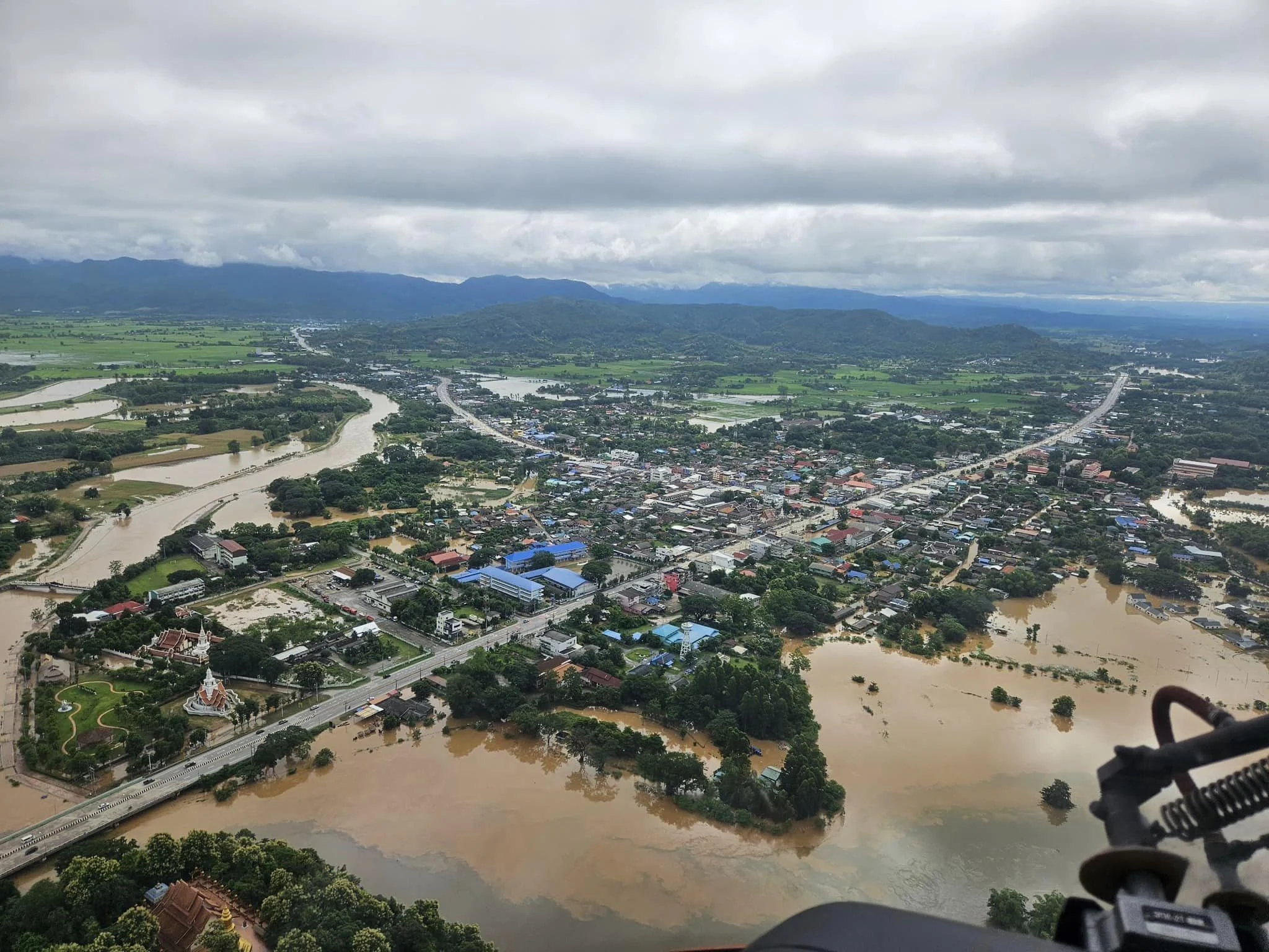 ภาพถ่ายทางอากาศ อ.เทิง จ.เชียงราย เมื่อวันที่ 25 สิงหาคม 2024